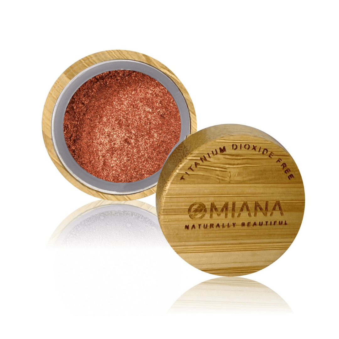 Omiana Beauty Eyeshadow Terracotta Shimmer Loose Powder Two-Ingredient Shimmer Eyeshadow  - No Titanium Dioxide, Zinc Oxide, Clay, & More!